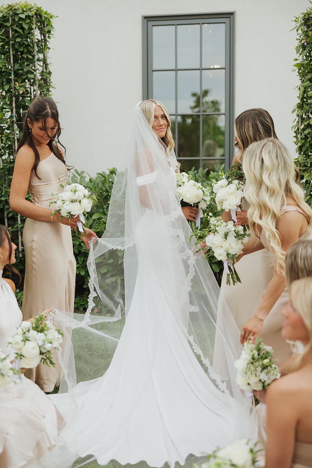 Bride with her bridesmaids at Twenty & Creek