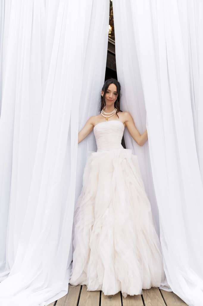 Bride in her gown